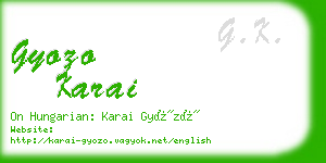 gyozo karai business card